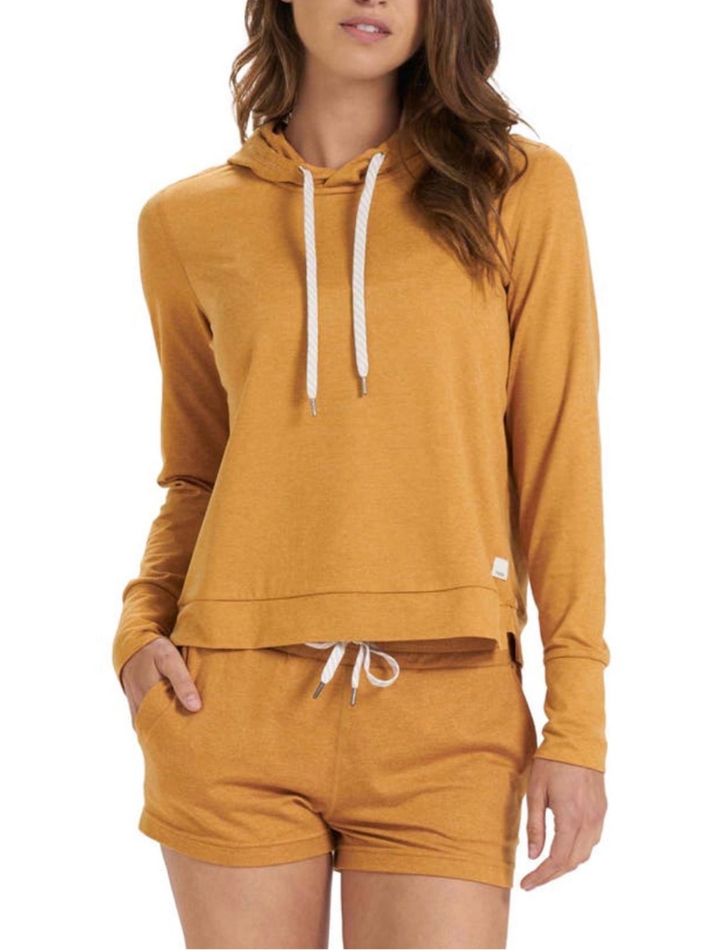 VUORI Halo Essential Hoodie In Flax Heather